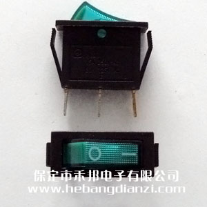 KCD3-102船型開關(guān) 綠色