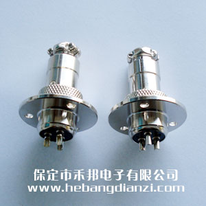 航空插頭GX16-3P帶法蘭