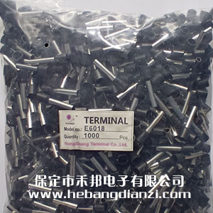 VE管型端子 E6018 內(nèi)孔徑6 黑色